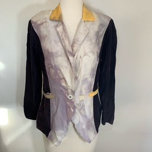 Vintage 1990s Blazer with Tie-Dye Look - One Size